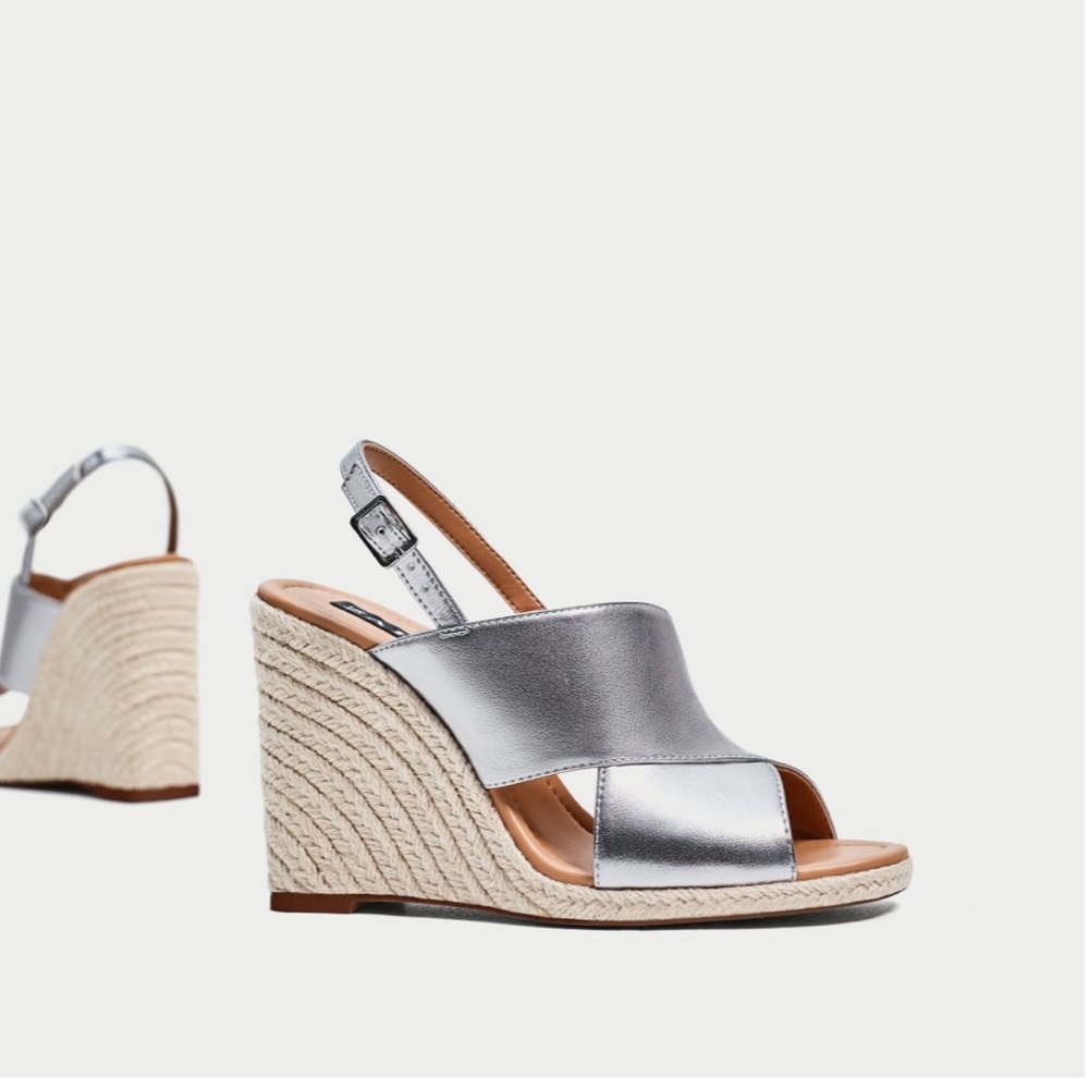 Zara silver wedges - Picture 4 of 9